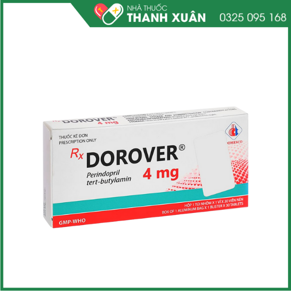 Dorover 4mg điều trị tăng huyết áp, suy tim sung huyết